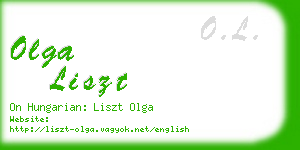 olga liszt business card